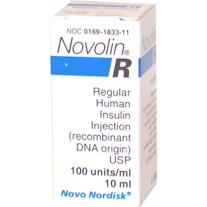 Insulin Novolin® R Human, (Insulin Regular), 100U/mL, MDV, 10mL Vial