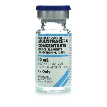 Multitrace® 4 Concentrate (Trace Elements Injection 4, USP), MDV, 10mL Vial