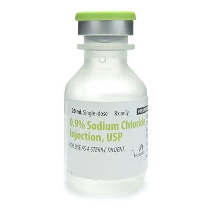 Sodium Chloride 0.9%, 9mg/mL, SDV, 20mL Vial