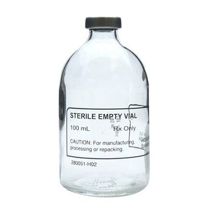 Vials Empty, Sterile, 100mL Vial