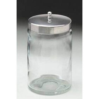 Jar, Dressing, Glass with Stainless Steel Lid, 4" x 4", Without Graduations, Unlabeled, Medi-Pak™, Each