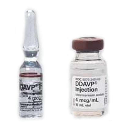DDAVP (Desmopressin Ace), Injection, 4 mcg/mL, MDV, 10mL Vial