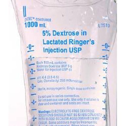 5% Dextrose Lactated Ringer's, Excel® 1,000mL, 12/Case
