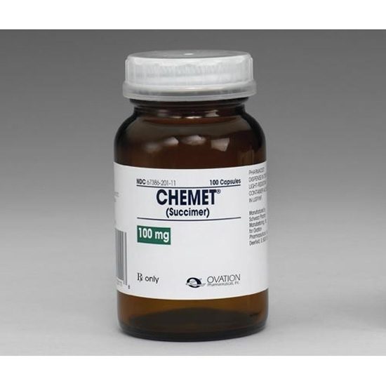 Chemet (DMSA), 100mg, 100 Capsules/Bottle.