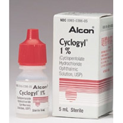 Cyclogyl, (Cyclopentolate HCl), 1%, Opthalmic Solution, 5mL Bottle