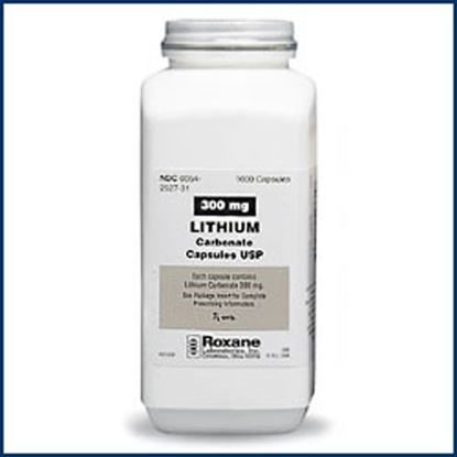 Lithium Carbonate, 300mg, 1,000 Capsules/Bottle