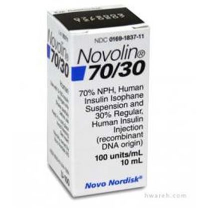 Insulin Novolin® 70/30, (Insulin Isophane and Insulin Regular), 100u/mL, MDV, 10mL Vial