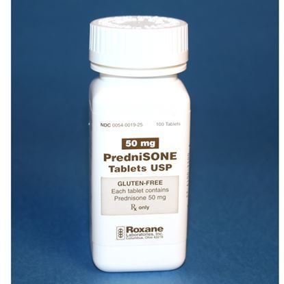 Prednisone, 50mg, 100 Tablets/Bottle