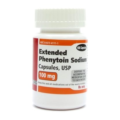 Phenytoin Sodium ER, 100mg, 100 Capsules/Bottle