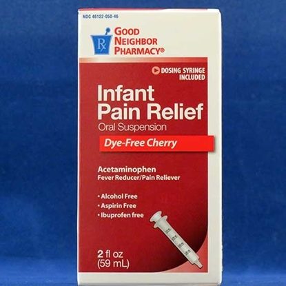 Acetaminophen, 160mg/mL, Infant, Grape, Dye-Free Drops, 2 oz. Bottle