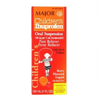 Ibuprofen, 100mg/5mL, Children's, Dye-free,  Berry Suspension, 4 Ounce Bottle