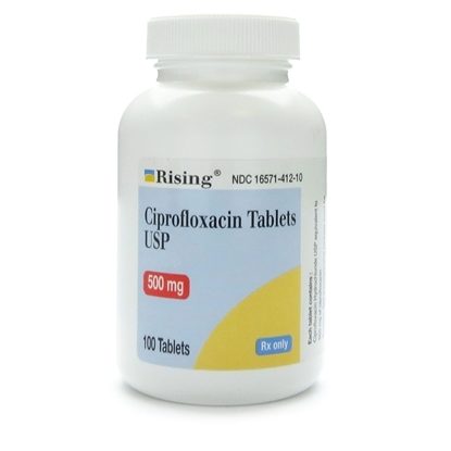 Ciprofloxacin HCl, 500mg, 100 Tablets/Bottle