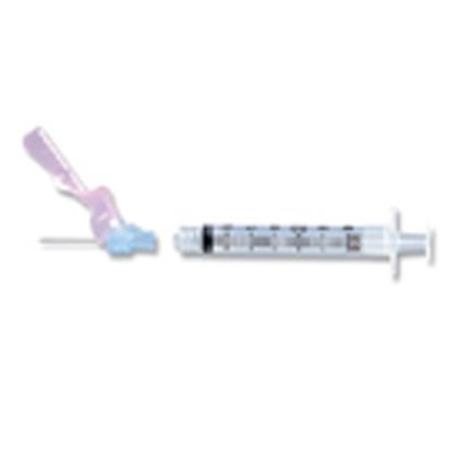 3cc Syringe, 25G x  5/8", Luer Lock, Eclipse, Safety, Sterile, BD Eclipse™, 50/Box
