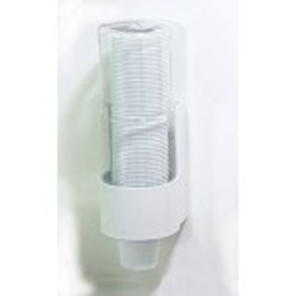 Dispenser, Cup for 4 oz through 10 oz,  Frosted Blue, top fill with cap,  Each