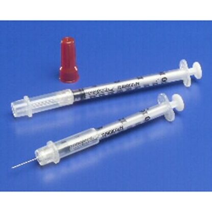 1cc Tuberculin Syringe, 25G x 5/8", Safety Lock, Sterile, Monoject™, 100/Box