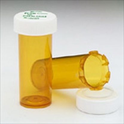 Vial, Prescription 20 Dram 1 1/4 ounce, Amber with Snap Cap, 180/Case