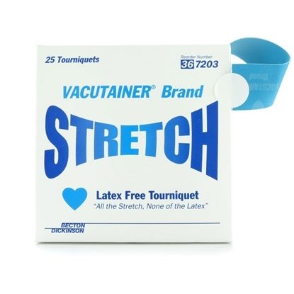 Tourniquet, Vacutainer®, Stretch   1" x 18", Latex Free, 25/Box