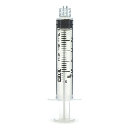 5cc-6cc Syringe, Luer Lock, No Needle, Exel, w/ cap, Sterile, 100/Box
