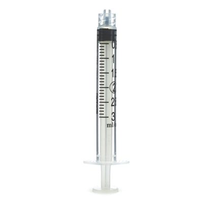 3cc Syringe, Luer Lock, No Needle, Exel, Sterile, 100/Box