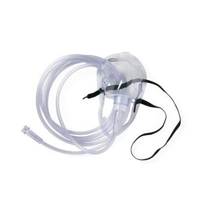 Mask, Oxygen, with 7' Tubing, Elongated Style, Each