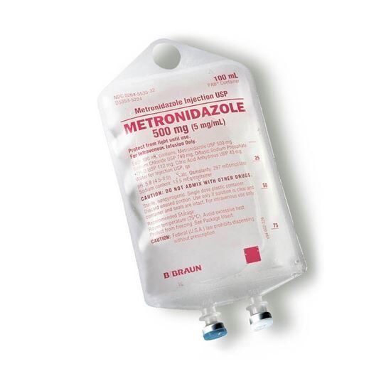 IV Solution Metronidazole MetroIV 500mg PAB 100mL 24 BagsCase
