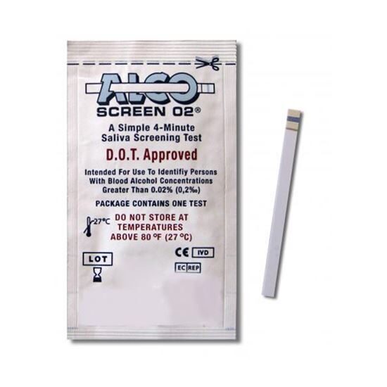 Drug Test Saliva Alcohol Test for Zero Tolerance Testing AlcoScreen 02  24Box