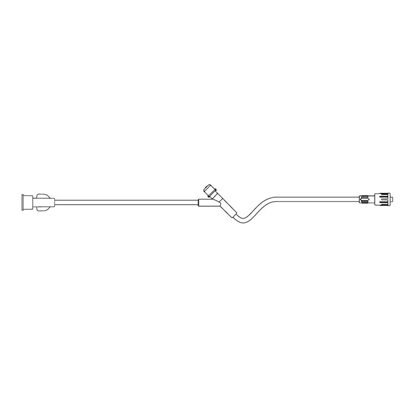 IV Extension Set, Standard Bore, Y-Site 4" Above Distal End, Female Luer Connector, Latex-free, DEHP-free, 7"