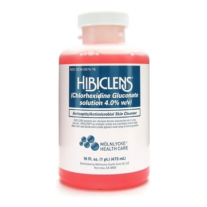 Hibiclens Skin Cleanser, 4% Solution, w/pump, 16 Ounce, Each