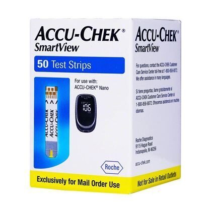 Accu-Chek Smart View Glucose Test Strips, For Nano System   50/Box