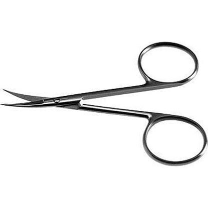 Scissors, Iris Curved 4 1/2", Stainless Steel, Each