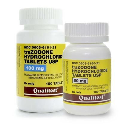 Trazodone HCl, 100 Tablets/Bottle