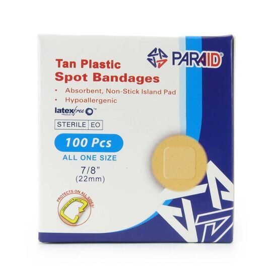 Bandage Spot Sheer Latex Free 78 Round Sterile First Aid 100Box