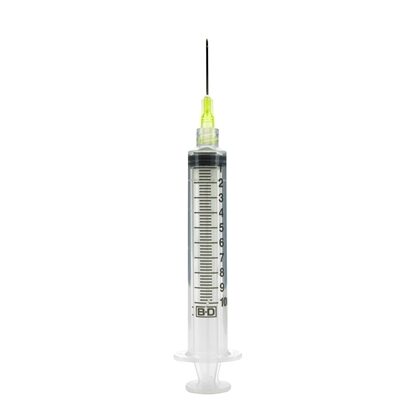 10cc Syringe, 20G x 1", Luer Lock, BD Luer Lok™, BD PrecisionGlide™, 100/Box