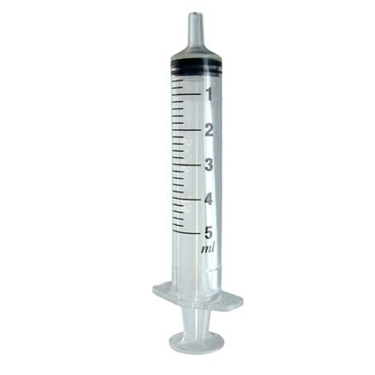 5cc Syringe, Luer Slip, No Needle, Sterile, 125/Box