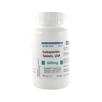 Gabapentin, 600mg Tablets, 100/Bottle