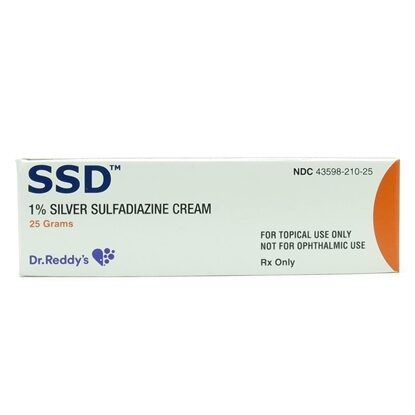 Silver Sulfadiazine (SSD), 1% Cream   25grams/Tube   Each
