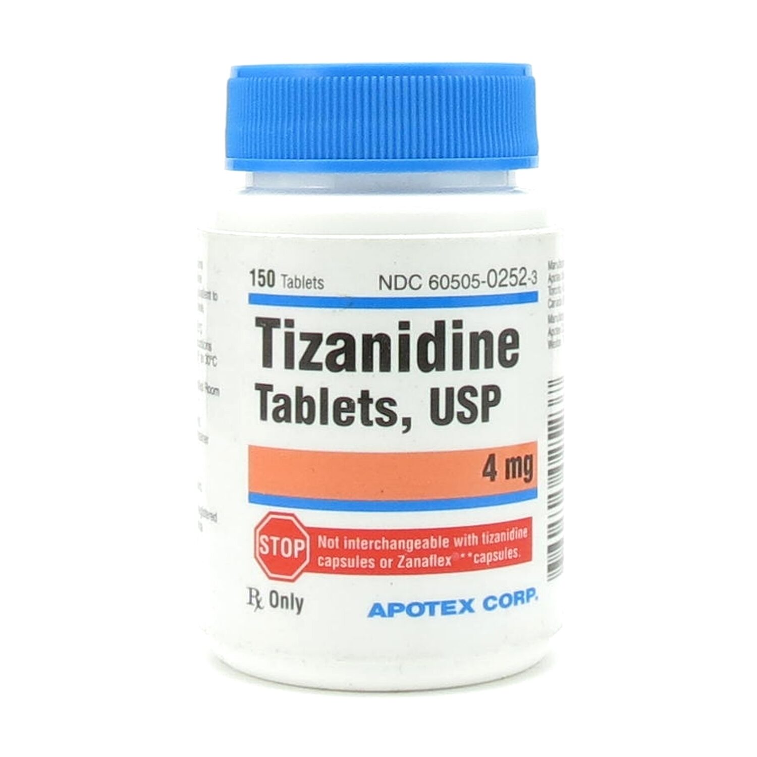 Tizanidine, 4mg Tablets, 150/Bottle | McGuff Medical Products

