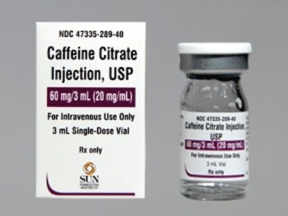 Caffeine Citrate for IV,  20mg/mL (60mg/vial)  SDPF  3mL