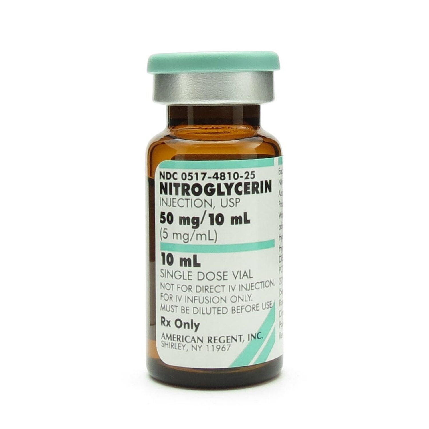 Nitroglycerin, 5mg/mL, SDV, 10mL, 25 Vials/Tray | McGuff Medical 