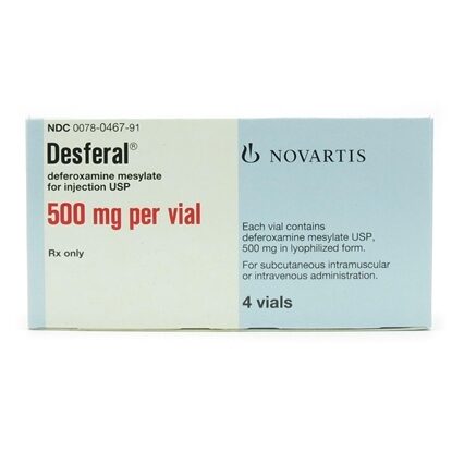 Desferal Powder, 500mg/Vial, 4 Vials/Tray