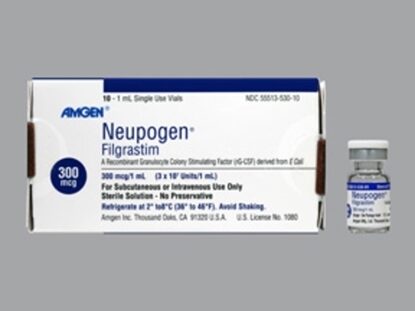 NEUPOGEN® (Filgrastim), 300mcg/mL, SDV, Non-Returnable, 1mL/Vial, 10vials/Box
