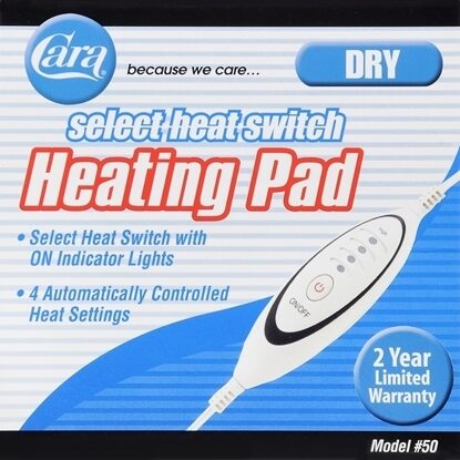 Heating Pad, Dry Ultraheat, 4 Setting, 12" x 15", Easy-to-use Controller, Washable Cover, Each