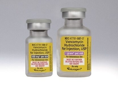 Vancomycin HCl, 500mg/Vial, SDV, 10 Vials/Tray