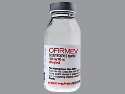 Ofirmev IV  (Acetaminophen)   10mg/mL  (1,000mg/vial)  SDV  100mL   24 vials/Tray