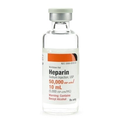 Heparin Sodium,  5,000U/mL, MDV 10mL Vial