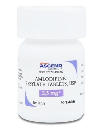 Amlodipine Besylate, 2.5mg Tablets, 90/Bottle