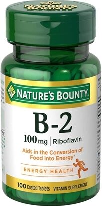 Vitamin B-2 (Riboflavin), 100mg Tablets, 100/Bottle