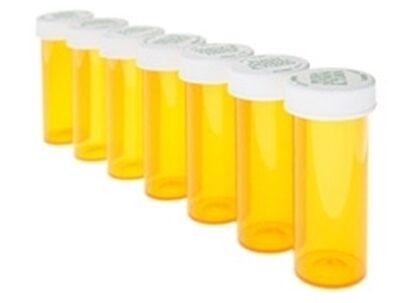 Caps only, Prescription Vial, 9dram, Child-Resistant, 250/package