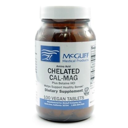 Chelated Cal-Mag w/Betaine HCl, Vegitabs, 100/Bottle