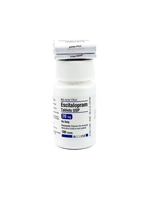 Escitalopram, 20mg, Tablets 100/Bottle (Generic for Lexapro)
